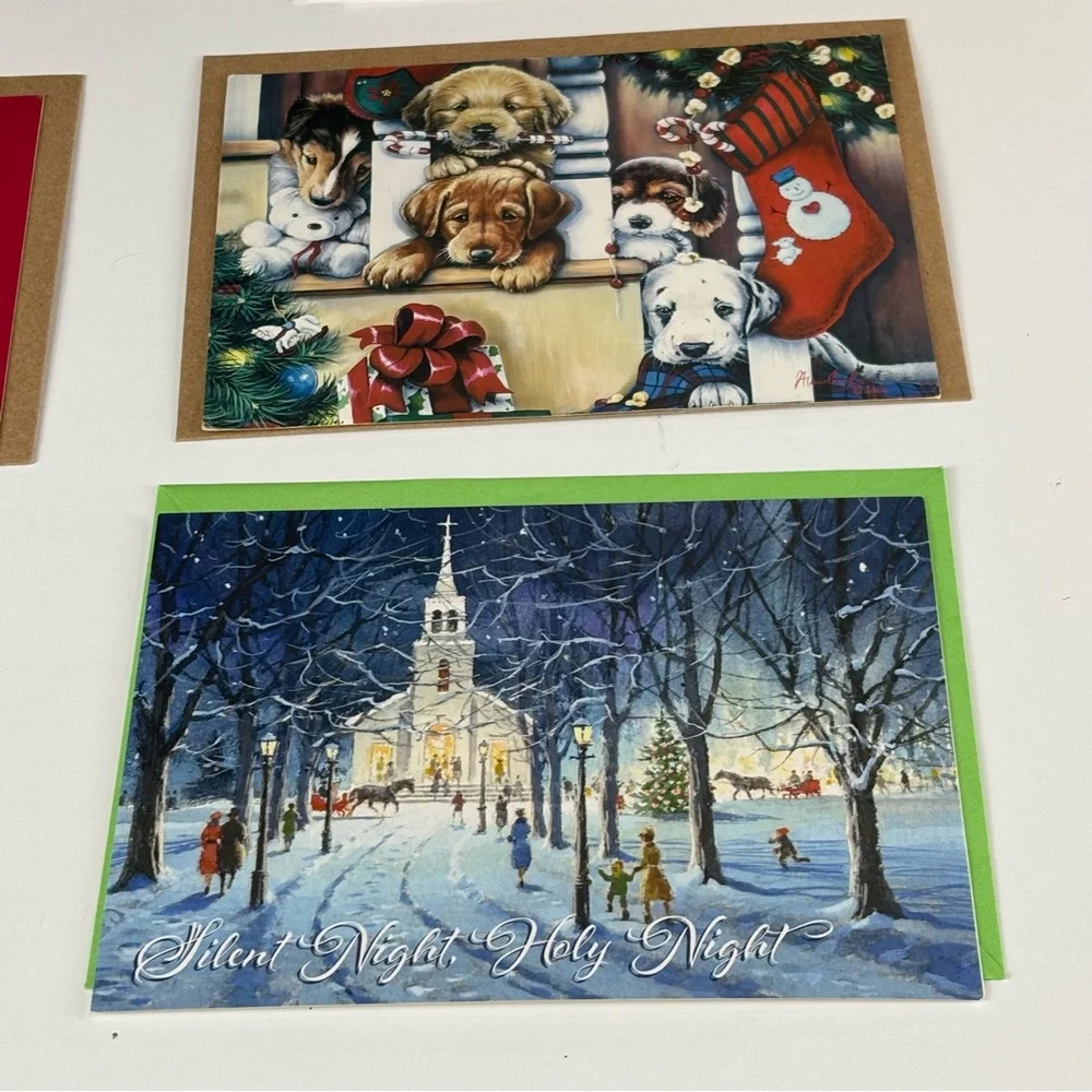 VTG Assorted Holiday Greeting Cards lot of 10
